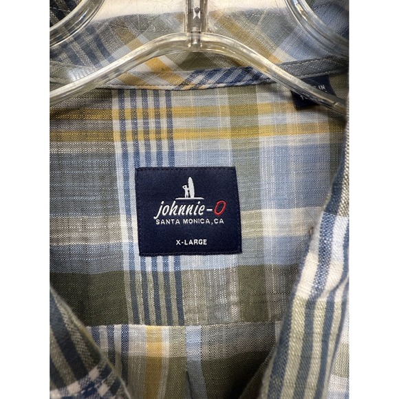 Johanie O Santa Monica CA Men's Plaid Long Sleeve Button Down Shirt XLarge - Picture 2 of 5
